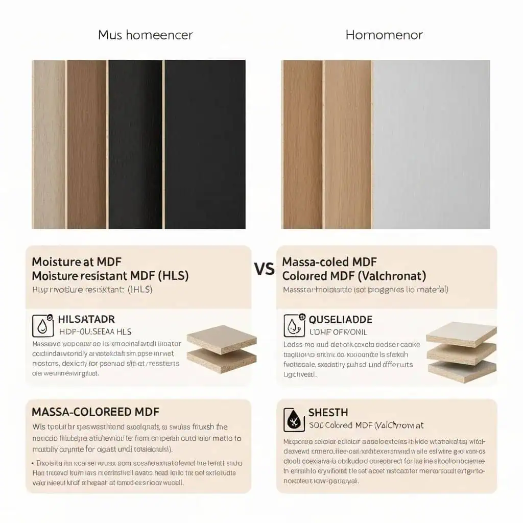 MDF HLS (wilgocioodporny) kontra MDF barwiony w masie (Valchromat): Kluczowe różnice dla Twojego domu